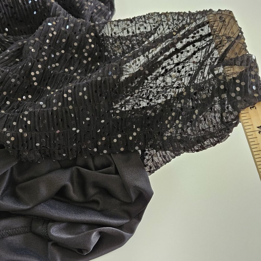 Elegant Black Sequin Mini Dress - Picture 10 of 16